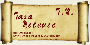 Tasa Milević vizit kartica
